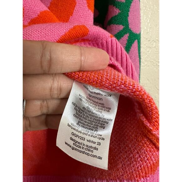 Gorman Rambling Jumper Floral Intarsia Sweater Merino Wool Womans US6 - Picture 12 of 13